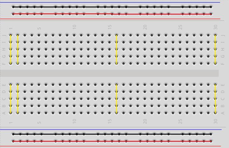 15 2. LED In dit deel zullen we een externe led laten branden en de helderheid aanpassen met behulp van verschillende weerstanden.