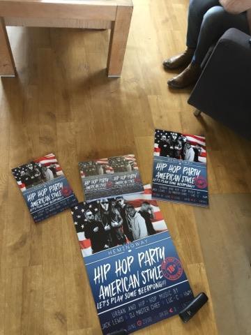 Ik heb posters en flyers besteld in een aantal