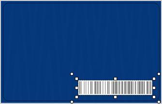 Voeg een barcode toe Het Barcode-element wordt gebruikt om een tijdelijke aanduiding te geven voor een barcode op uw kaartontwerp.