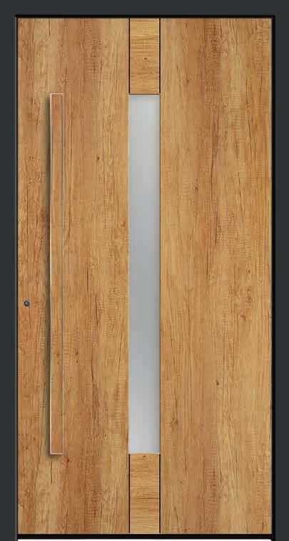 Decor-Line V-groef RAL 9005 diepzwart Decor Mountain Oak Glas: