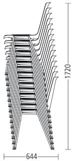 Zitschaal multiplex beuken, eiken of polypropyleen (uni of tweekleurig).