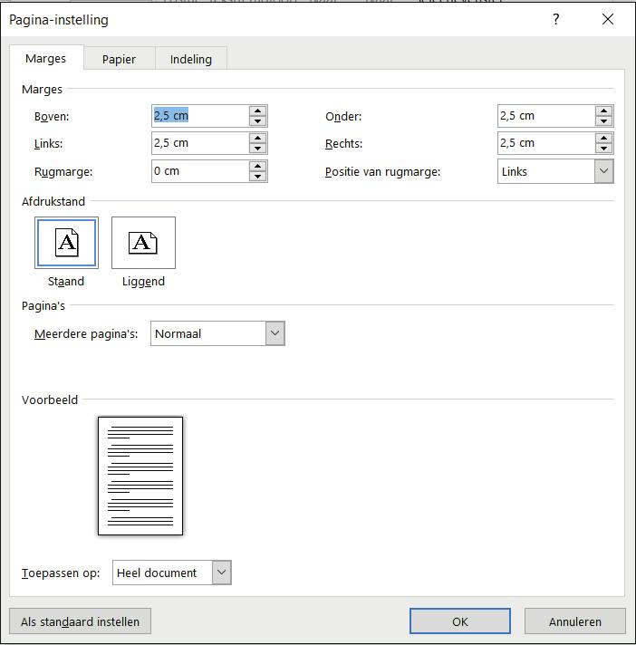 Marges wijzigen met de hand Je hoeft niet (altijd) vooraf ingestelde marges te gebruiken, want je kunt ze ook zelf aanpassen.