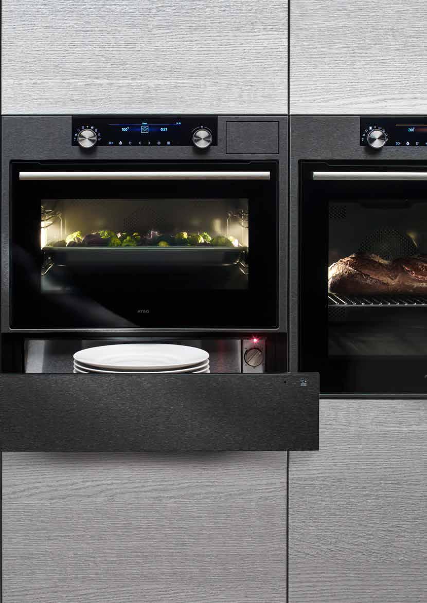 Ovens Warmhoudlade (15 cm hoog) WD1612D Black Steel 719,- hetelucht systeem voor het gelijkmatig opwarmen van divers opgestapeld serviesgoed, het warmhouden en ontdooien van gerechten en het laten