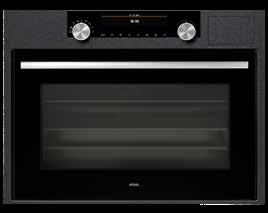Ovens Multifunctionele oven met TFT display 6.0 (60 cm) Combi-stoomoven met TFT display 6.0 (45 cm) C C C OX6612D Black Steel 1.349,- CS4612D Black Steel 1.