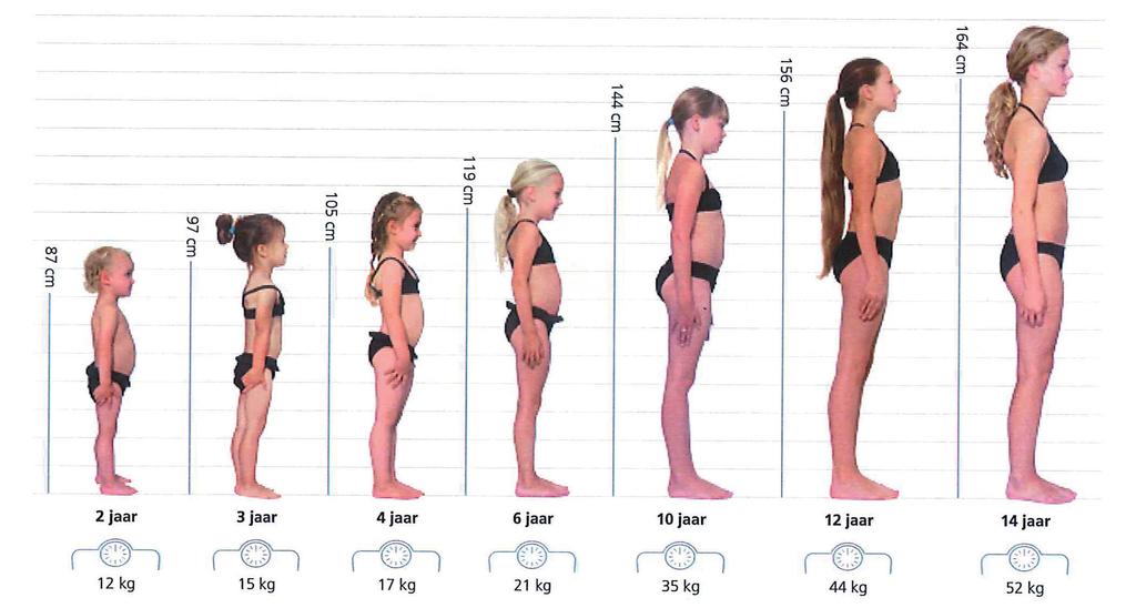 Gewichtsverloopkaart meisjes
