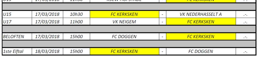 Administratie FC KERKSKEN SJC FC