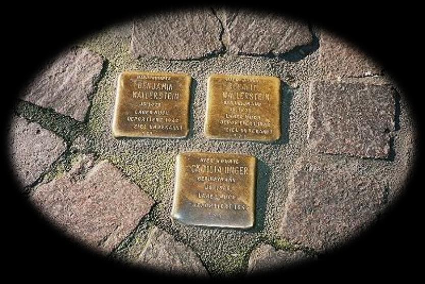 Profielwerkstuk Stolpersteine Op Facebook zag ik het bericht voorbijkomen dat drie leerlingen van de Nieuwe Veste, Romy Kappen, Anique de Lange en Carolien Pot, druk bezig zijn met hun