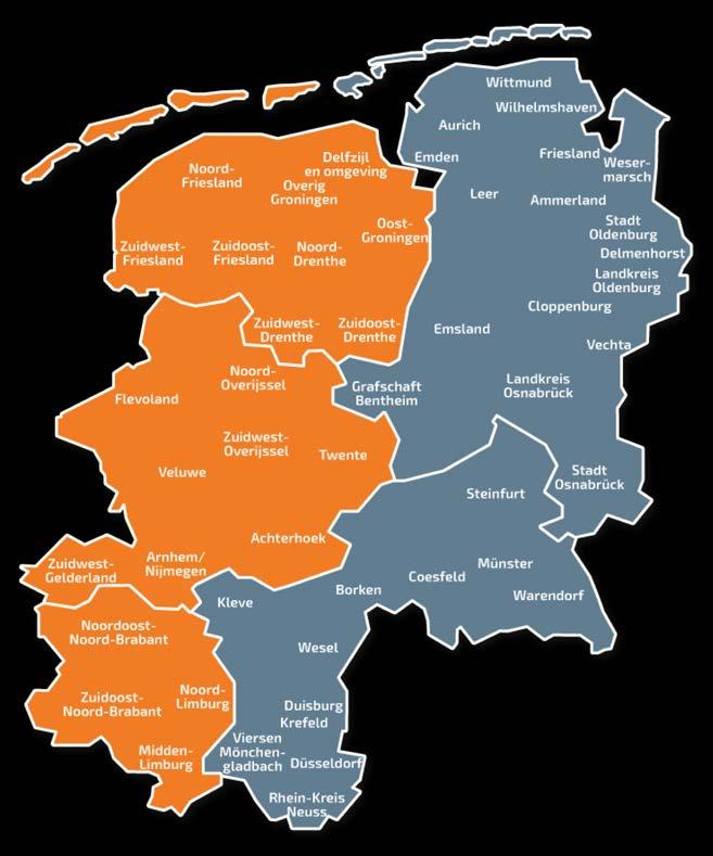 ROCKET funding area Het project ROCKET richt zich op de Duits- Nederlandse grensregio.