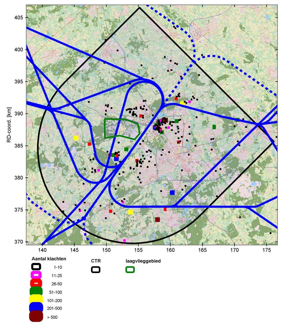 8. Meldingen per postcodelocatie (kaart) Onderstaande kaart geeft aan hoe de geografische verdeling van de meldingen is (per 6-positie postcode).