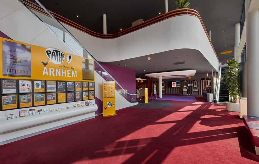 PATHÉ ARNHEM 9 zalen van 141 tot 308 personen, waarvan de grootste zaal een IMAX scherm heeft Modern theater geschikt voor congressen, masterclasses, seminars, besloten filmvoorstellingen en borrels.