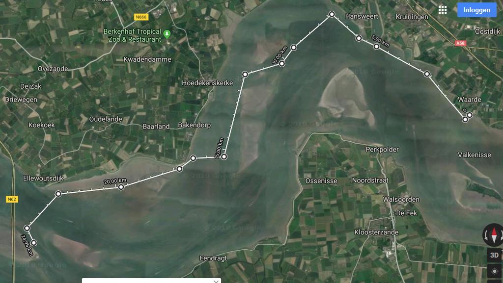 Met de kajak op de Westerschelde v27 dec 2018 Traject van Waarde (jachthaven) tot Ellewoutsdijk. Dit traject volgt de rechter Schelde oever langs het Middelgat.