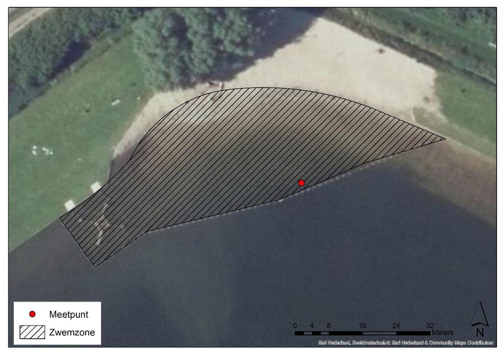 Figuur 2 Zwemzone en ligging meetpunt 2.3 Beheer De zwemwaterlocatie Dobbeplas is gelegen in de gemeente Pijnacker-Nootdorp in de provincie Zuid- Holland.