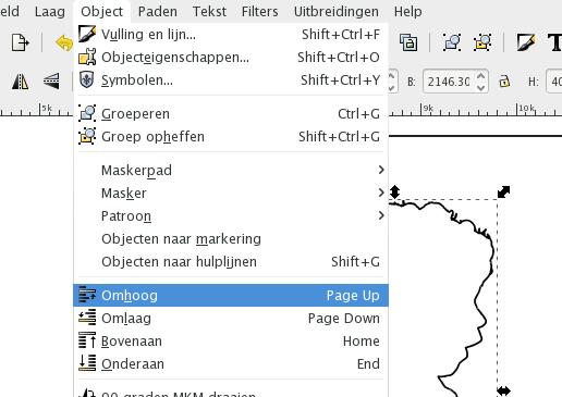 11 12 13 14 Inlijsten Nu we de losse vorm hebben gaan we er een lijstje omheen maken. Teken met een rechthoek een lijst. We moeten een binnenlijn en een buitenlijn hebben voor de lijst (11).