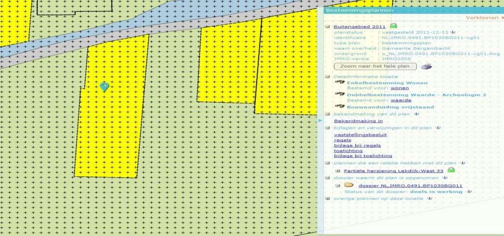 Bestemmingsplan Buitengebied 2011 Het object heeft een Woonbestemming Het toegangspad aan de westkant van de woning heeft een