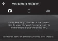 5 Smart-apparaat: Tik in het scherm Met camera koppelen op de naam van de camera.