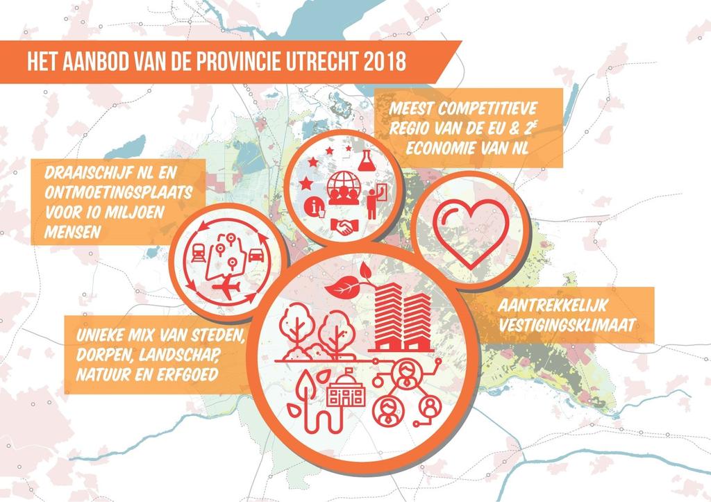2. Utrecht 2018 De provincie Utrecht heeft een oppervlakte van ongeveer 1.450 km, bestaat uit 26 gemeenten en heeft bijna 1.200.000 inwoners.