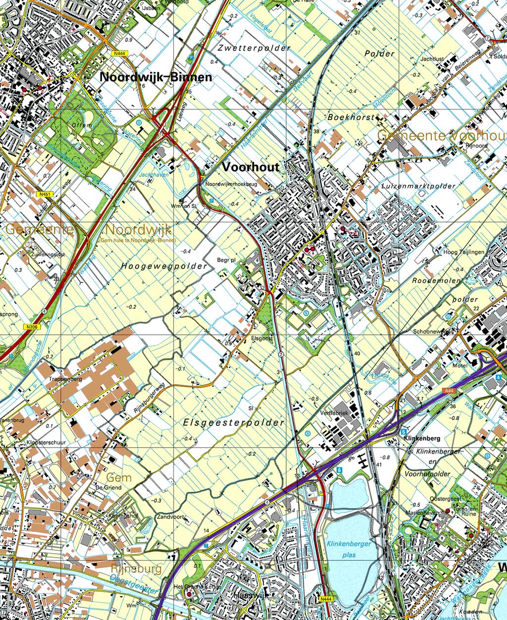 Krtogrfie: Topogrfische Dienst Opdrchtgever Dhr. P. Lngeveld Project nummer Titel Rijnsburgerweg 8 te Voorhout Verkennend bodemonderzoek Subtitlel Ligging onderzoeksloctie Tekenr Q.