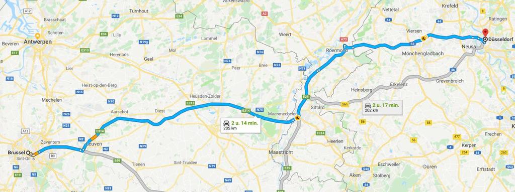 Dag 1 Maandag 3 september 2018 We vertrekken om 9.00 u in Brussel met de autocar richting Düsseldorf. Tijdens de rit naar Düsseldorf worden de reizigers in een escape room spel ondergedompeld.