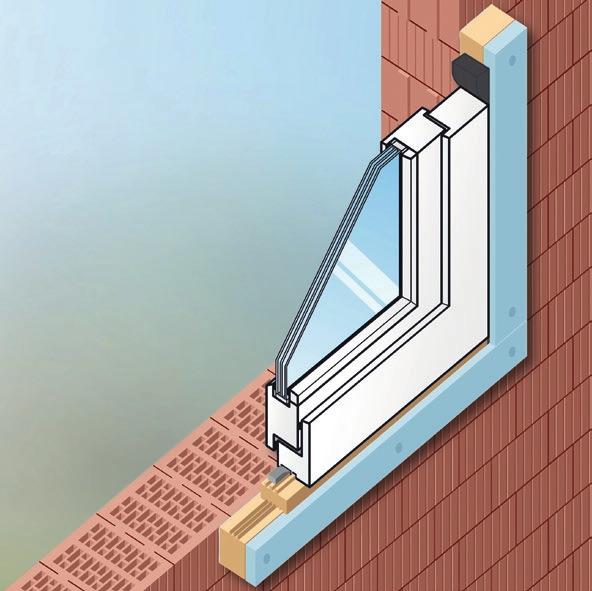 Hanno -Voorwandmontagesysteem De profielen van het Hanno -Voorwandmontagesysteem bestaan uit gerecycelde materialen. Zij optimaliseren de warmtebrug en geven een hoge duurzaamheid.