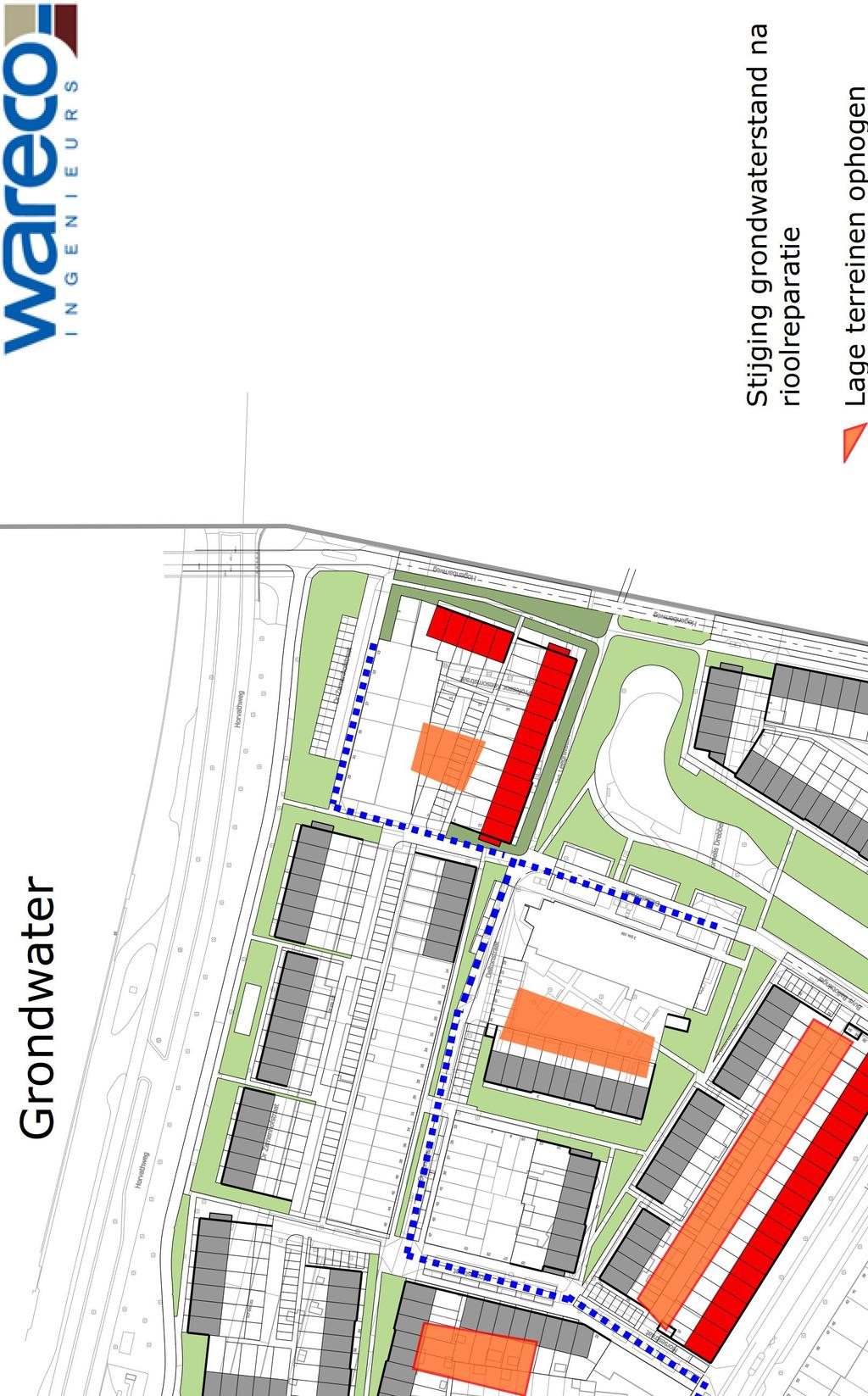 Grondwater BL54, bijlage 5d 25-3-2016 Stijging grondwaterstand na rioolreparatie Lage terreinen ophogen