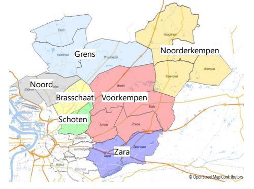 Figuur 49: Operationele samenwerking tussen 7 politiezones in Antwerpen 33 5.6 