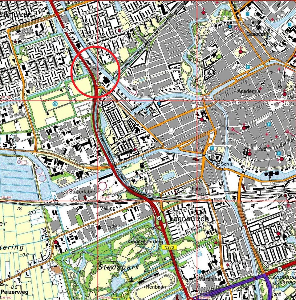 pagina 3 van 11 234/583 231/58 Afbeelding 1. Topografische kaart met daarop het onderzoeksgebied (omcirkeld) en de omgeving (bron: Topografische Dienst Nederland) 1.3 Objectgegevens Tabel 1.