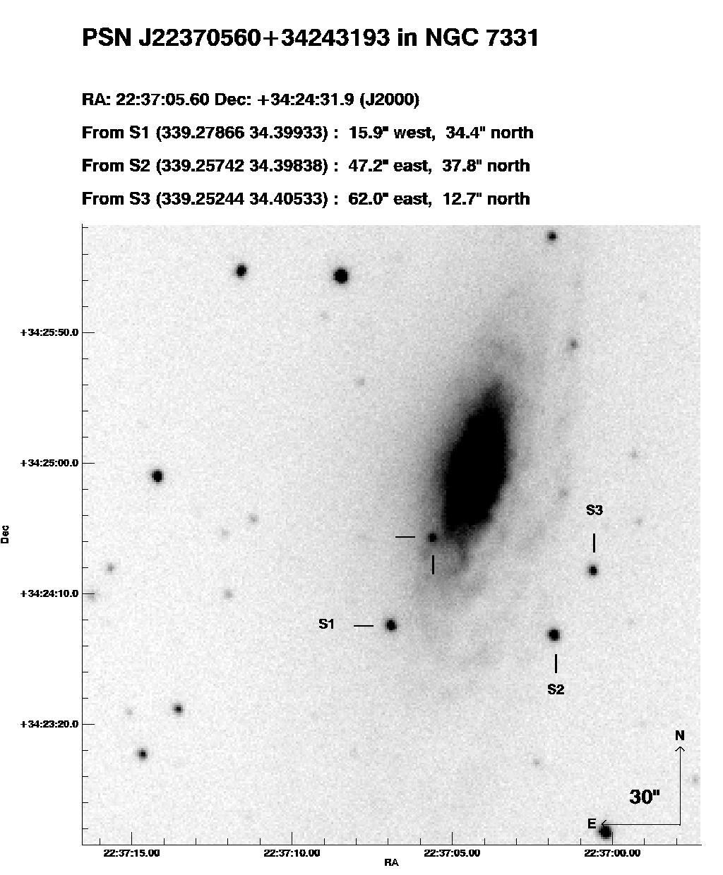Figuur 1: Afbeelding an NGC 7331 met