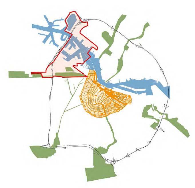 40 Amsterdam Haven-Stad Opgave Haven-Stad Gebiedstransformatie Haven en industrie wordt wonen