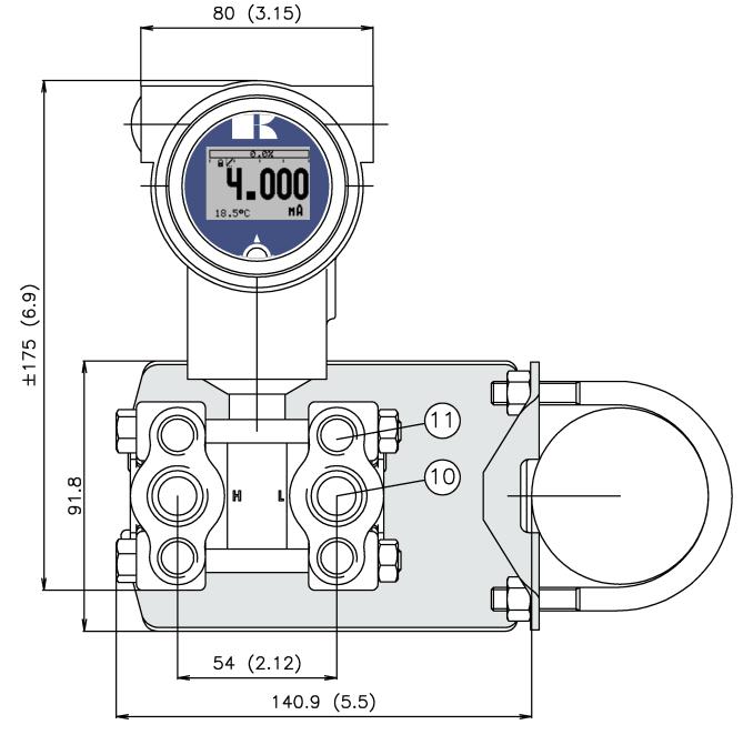 met transparant venster, optie I (meerprijs) Ovaal flens Vooraanzicht: Deksel met transparant venster, optie I (meerprijs) Beschrijving Materiaal Beschrijving Materiaal 1 Deksel RVS 304 6 O-Ring EPDM