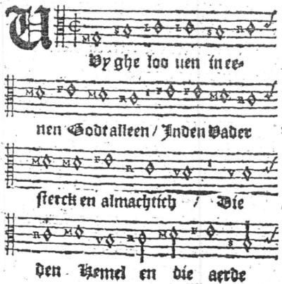 115.r Verscheyden Schriftuerlijcke liederen, in de welcke gehandelt wert vanden ghelooue ende eenighe stucken betreffende de Christelijcke leere, etc.