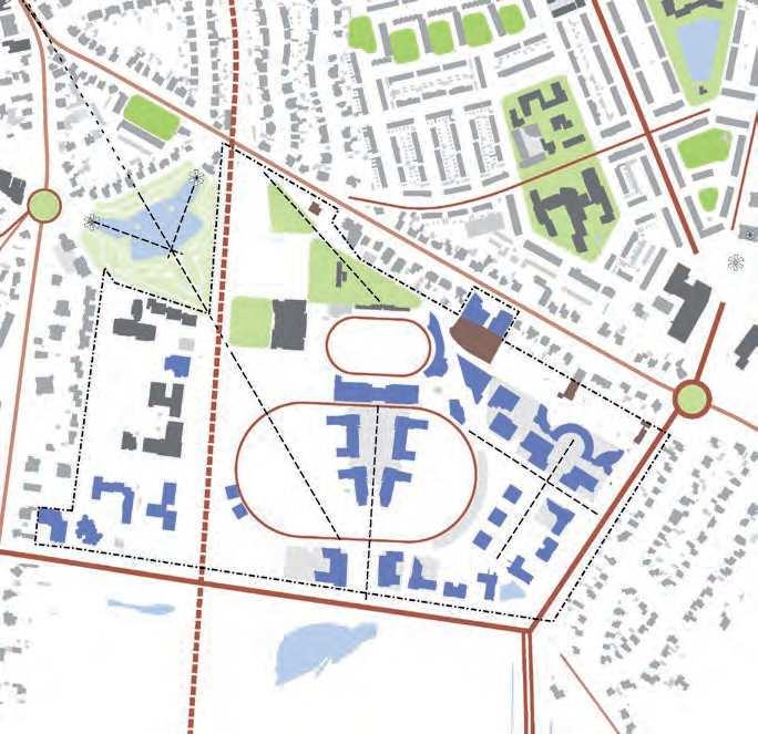 Arenapark Gebied 7B Uitgangspunten Het Arenapark is een samenhangend gebied met representatieve kantoorbe - bouwing in een parkachtige omgeving: een kantorenpark.