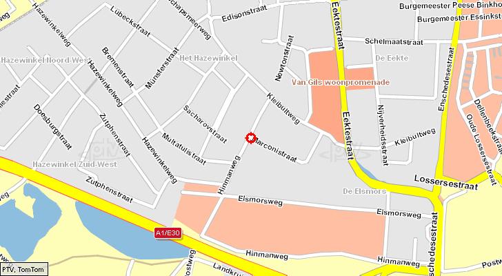 Marconistraat 46 Oldenzaal LOCATIEAANDUIDING Het object is gelegen op industrieterrein Eekte-Hazewinkel. Dit bedrijventerrein is het grootste van Oldenzaal (circa 87 hectare netto).