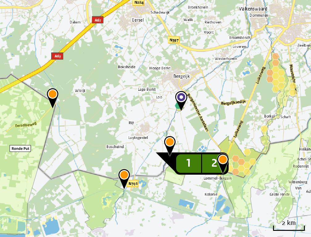 eigen gebruik Depositie Hoogste projectbijdrage (Leenderbos, Groote Heide & De Plateaux) Hoogste projectbijdrage per natuurgebied Habitatrichtlijn Vogelrichtlijn Bescherm natuurmonument