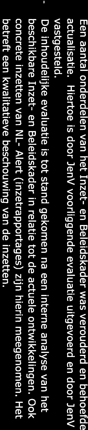 NL-Alert; Actuele vraagstukken zoals nut en noodzaak landelijk Inzet- en Beleidskader NL- Alert; NL-Alert in relatie tot andere communicatiemiddelen. 1.2.