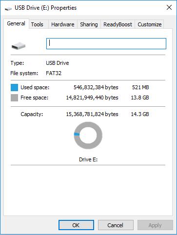 Voorbereidingsstap 2: controleer of je USB-stick het FAT32-formaat heeft (8 GB-32 GB) Je kunt controleren of de stick FAT32 geformatteerd is door de stick met je rechter muisknop aan te klikken op de