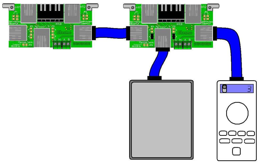 Figuur 7 Let hierbij op dat de jumpers voor link B (JP4B en JP5B) zijn geplaatst.