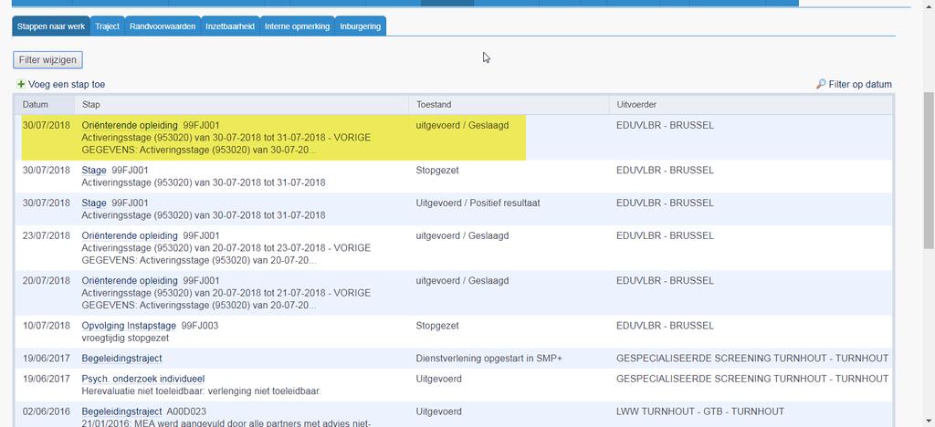 Je noteert de einddatum en selecteert of de burger geslaagd of niet geslaagd is. Als je nu op Beves gen klikt, is de opleidingslijn niet meer wijzigbaar.