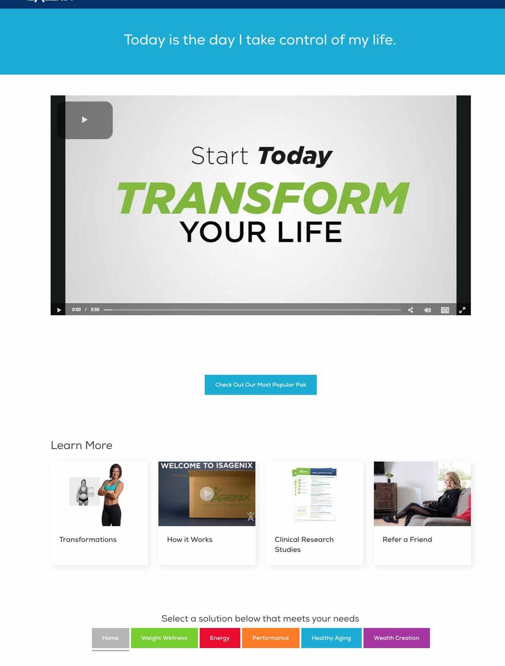 SHARE 1 2 3 Transform Your Life is een krachtige video met daarin een overzicht van de systemen en oplossingen van Isagenix.