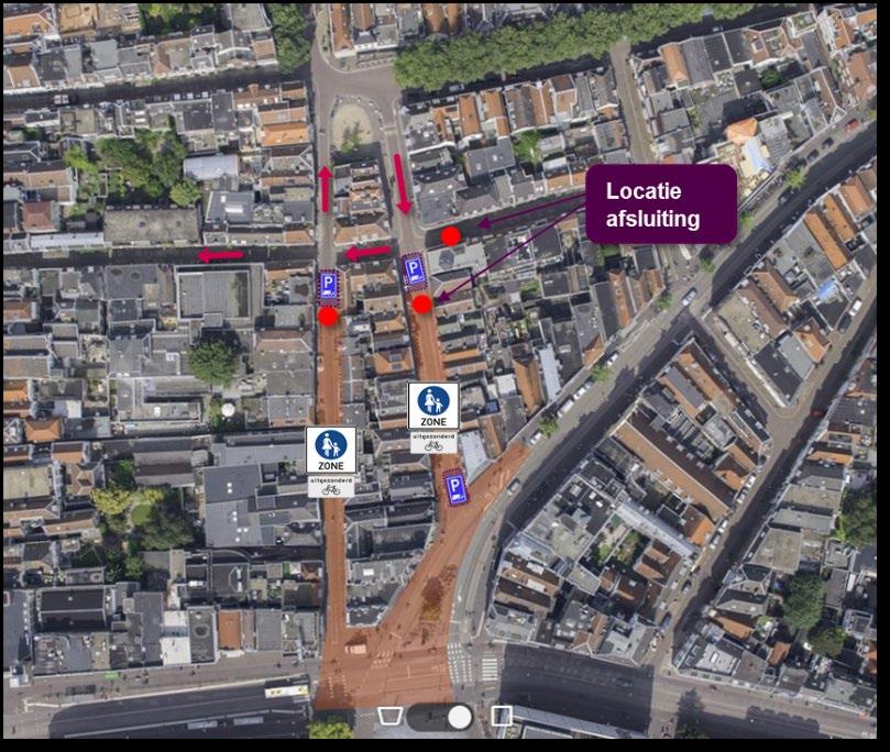 Figuur 5.3: Voorstel afsluiting Predikherenstraat Bij een afsluiting in het midden is ook een voorstel voor het afsluiten van de Loeff Berchmakerstraat opgenomen.