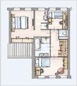 sanitair en tegels (tekening V-452c) - extra inloop badkamer grenzend aan de master bedroom - 2e badkamer voorzien van wastafel,