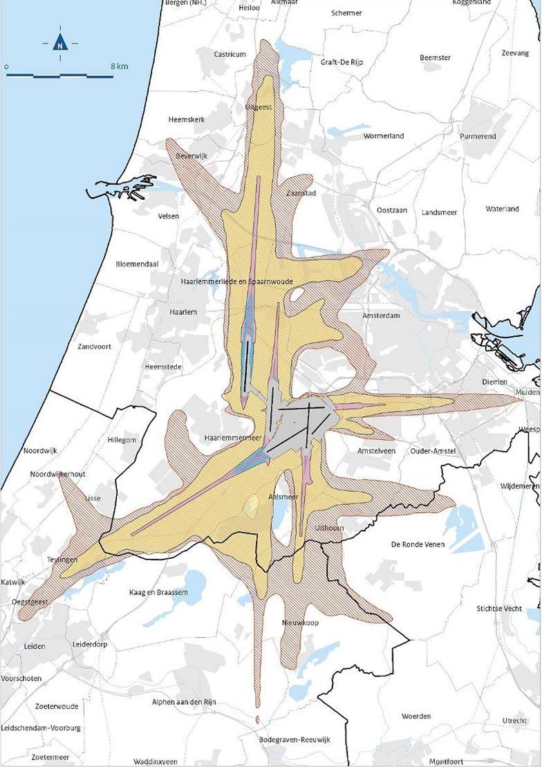 juni 2016 NLR-CR-2016-206 Figuur 5: LIB-beperkingengebieden van luchthaven Schiphol (bron: Rijksoverheid) De Bijlmerramp