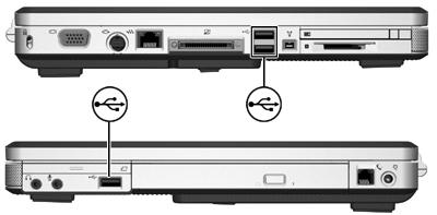 7 Externe apparatuur USB-apparaat gebruiken USB (Universal Serial Bus) is een hardwarematige interface waarmee een optioneel extern apparaat, zoals een USB-toetsenbord, -muis, -schijfeenheid,