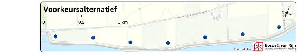Windpark Piet de Wit Externe veiligheidsonderzoek t.b.v. het combi-mer 5.1 Beschrijving voorkeursalternatief Mede op basis van de resultaten van het MER is een voorkeursalternatief gedefinieerd.