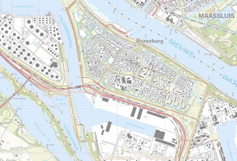 Onderzoek EV planmer Calandbrug 19 4.4.3. Vaarweg Het Calandkanaal en de Brittaniëhaven worden getoond in figuur 4. Figuur 4. Calandkanaal 4.5.