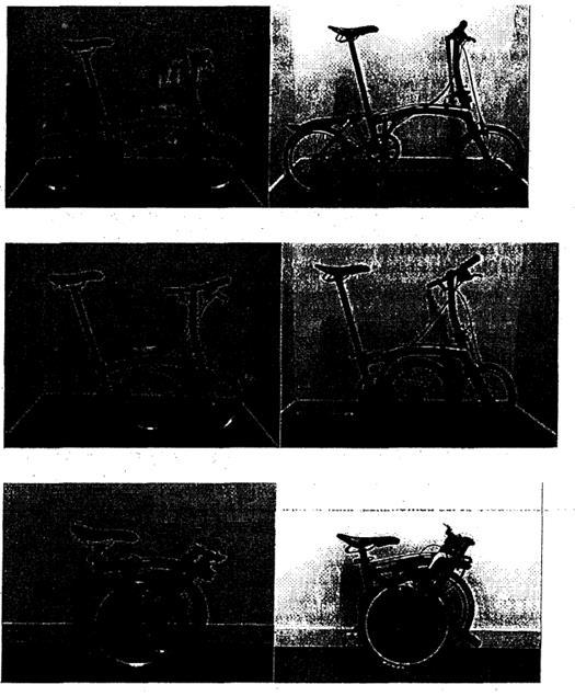 BROMPTON BICYCLE Volgens haar blijkt uit die afbeeldingen duidelijk dat beide fietsen er in de 3 standen nagenoeg hetzelfde uitzien.