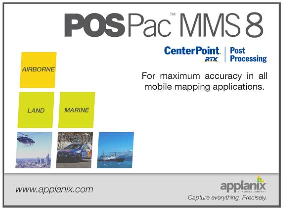 POSPac MMS Software voor directe georeferencing van mobiele mapping-sensoren (lasers/cameras) met
