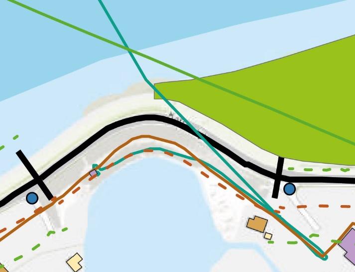 Bij de grondoplossing en asverschuiving worden 6 verdwenen woningen geraakt, bij Type II 2. Type I in buitenkruin zal niet/nauwelijks effect hebben.