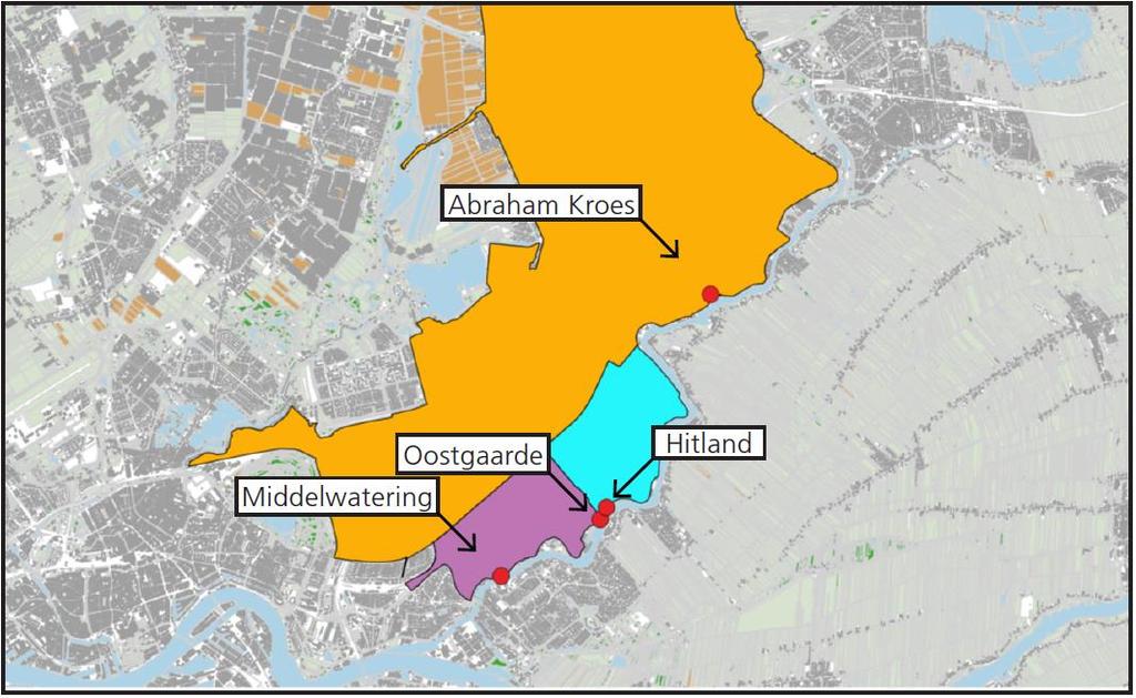 Figuur 18 Bemalingsgebieden Schieland die afwateren op Hollandsche IJssel Bemalingsgebied Oppervlakte (ha) Gemaalcapaciteit (m³/min.