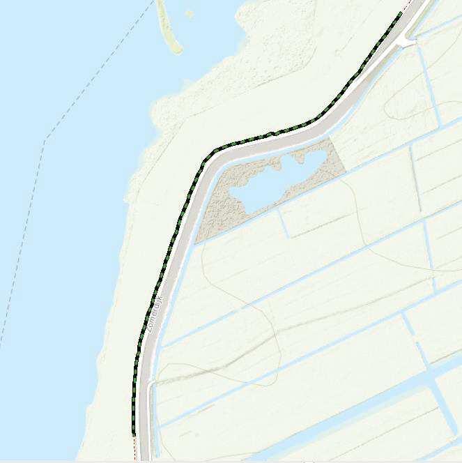 Dijkvak Zomerdijk Op de Zomerdijk tussen Elburg en Noordeinde, ter hoogte van de Bolsmerksluis, voldoet het dijkprofiel niet aan de veiligheidseis voor binnenwaartse stabiliteit.