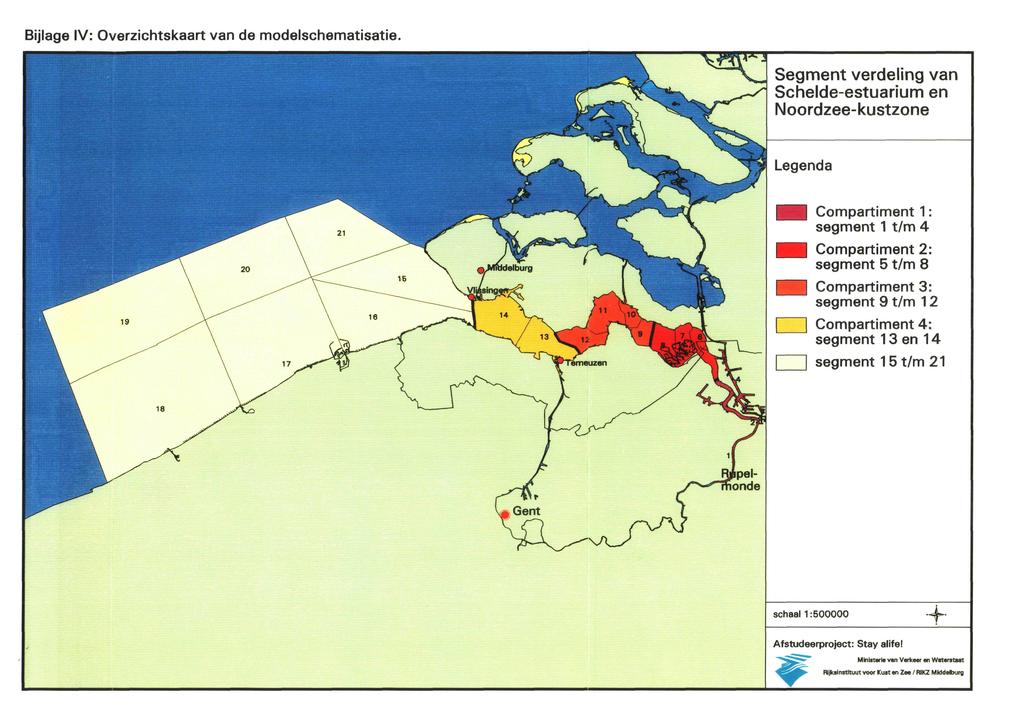 Bijlage V: Overzichtskaart van de modelschematisatie.